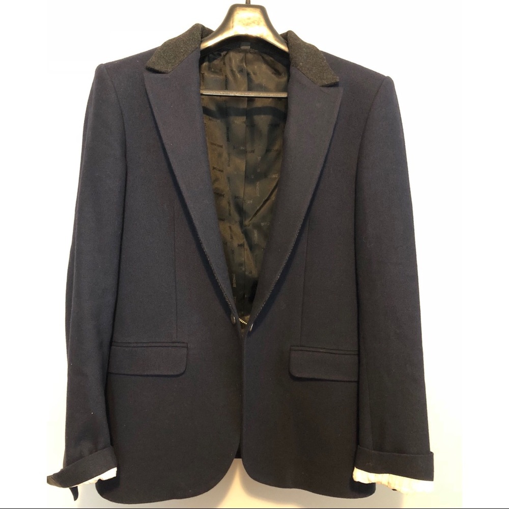 JUST CAVALLI Italy navy wool blazer jacket